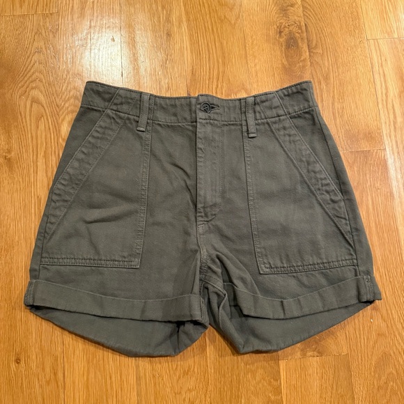 Reformation Army Green Utility Shorts - Picture 2 of 6